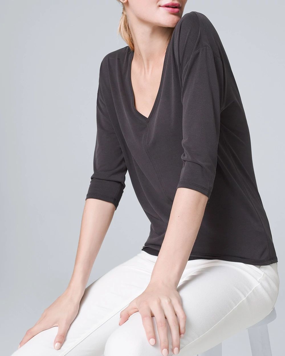 Dolman Tee in Tissue Jersey Off White